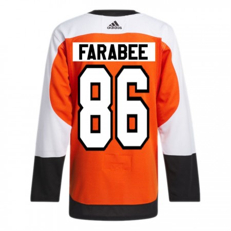 Män Ishockey Philadelphia Flyers tröja Joel Farabee Adidas 2023-24 Orange Hemma Authentic